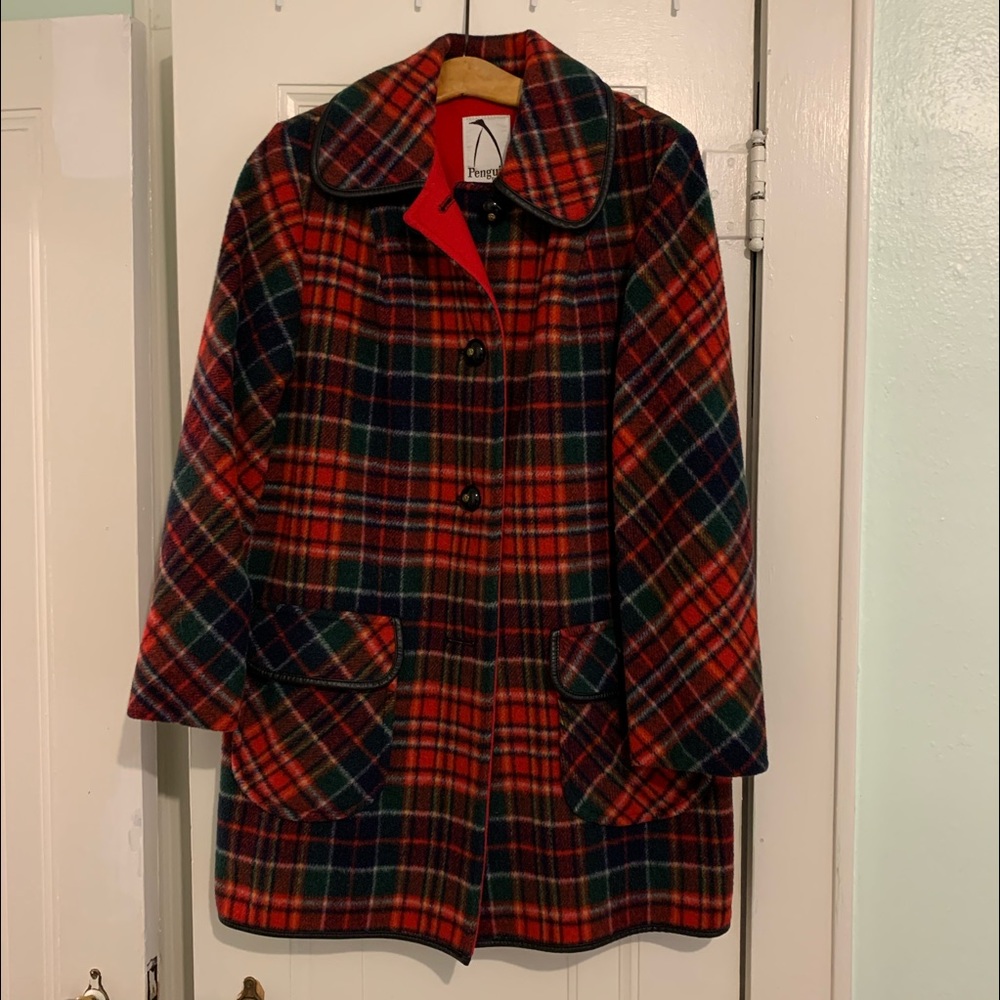 Vintage M. Liman Co. Plaid Wool Coat